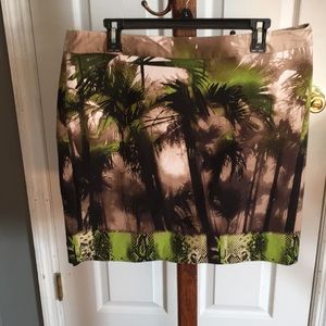 Palm Tree Print Skirt by Worthington